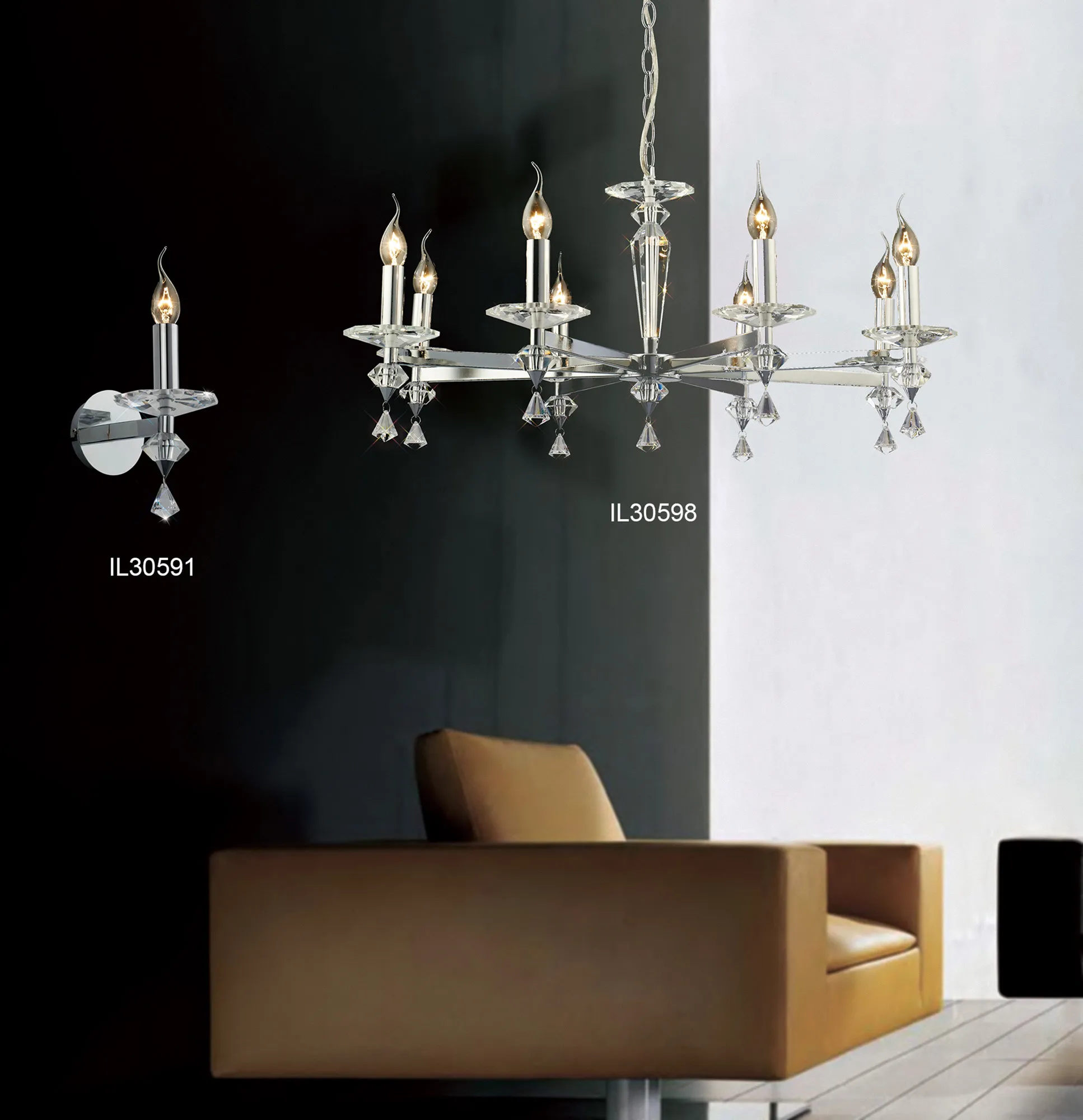 Renzo Crystal Table Lamps Diyas Base Only Lamps